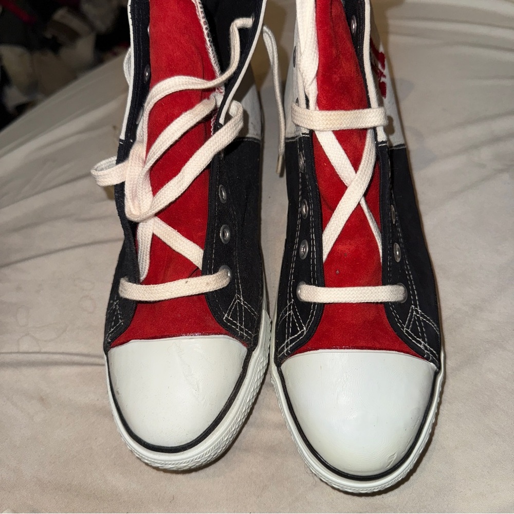 Red and Black High-Top‎ Mickey Mouse Sneakers